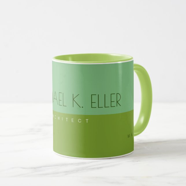 Taza lime combo mug con nombre y profesión (Anverso derecho)
