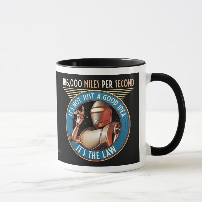 Taza Límite de velocidad - 186.000 millas por la (Derecha)