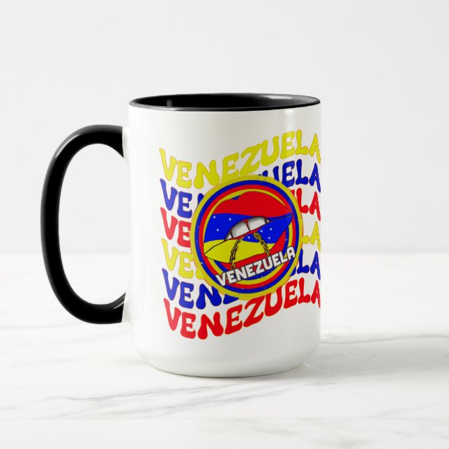 Taza Límites del Orgullo Venezolano con Bandera de Vene (Izquierda)