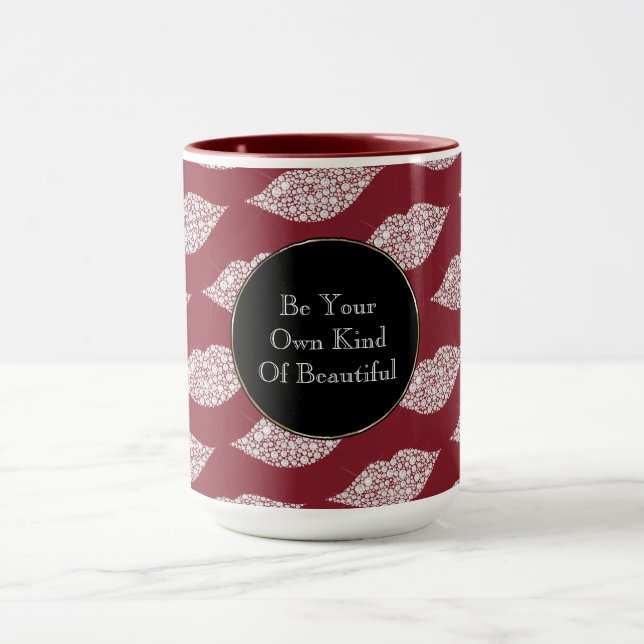 Taza Límites rojos de diamante blanco (Centro)