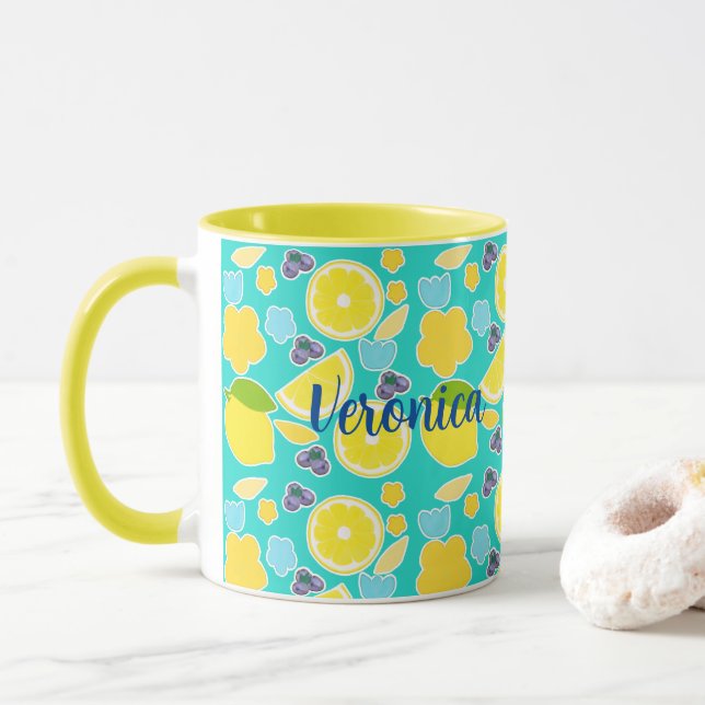 Taza Limón de verano moderno (Con donut)