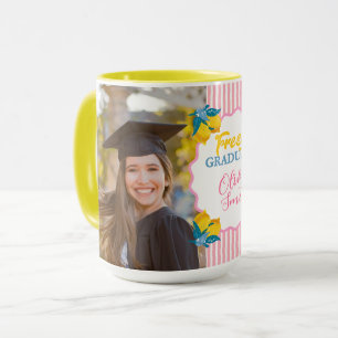 Taza Limonada Rosa Preppy Graduación Foto Personalizada