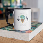 Taza Limpiar nuestros océanos | Monograma de acuarela O<br><div class="desc">Diseño personalizado de moda. Estas tazas hacen el regalo perfecto. Agregue la redacción de su personalizado a este diseño utilizando los cuadros "Editar esta plantilla de diseño" situados en la parte derecha del elemento, o haga clic en el botón azul "Personalizar" para organizar el texto, cambiar los tipos de letra...</div>