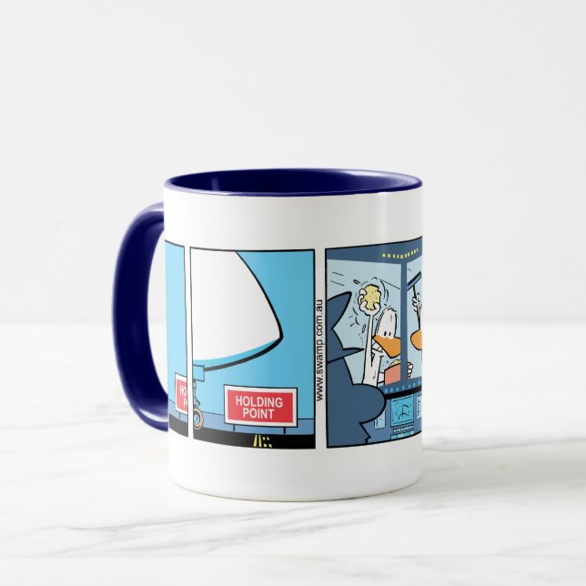 Taza Limpieza de parabrisas Gracioso piloto de aviación (Anverso izquierdo)