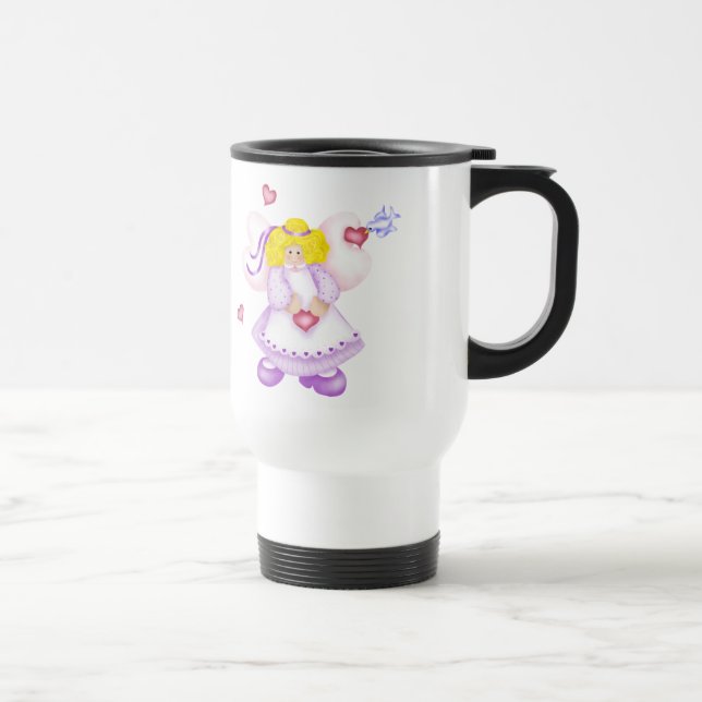 Taza linda 1 de los corazones del ángel (Derecha)
