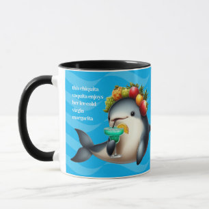 Taza Linda Chiquita Vaquita Disfrutando de una Margarit