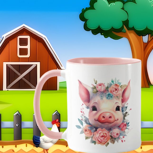 Taza linda dama de cerdo loca agrega texto (Subido por el creador)