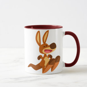 Taza linda de Joey del canguro del dibujo animado