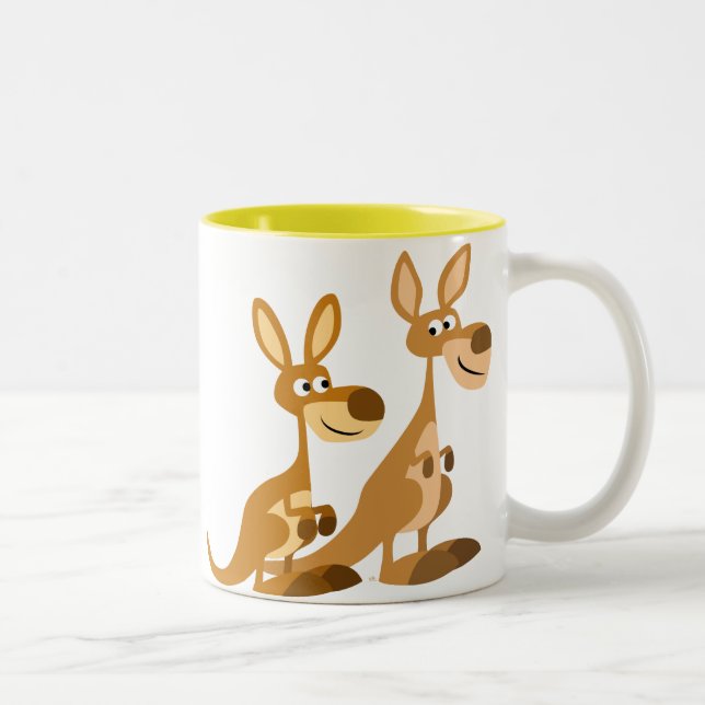 Taza linda de KangaROOS del dibujo animado dos (Derecha)