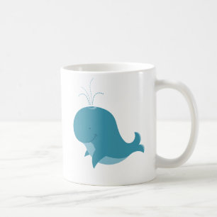 Taza linda de la ballena del bebé del dibujo