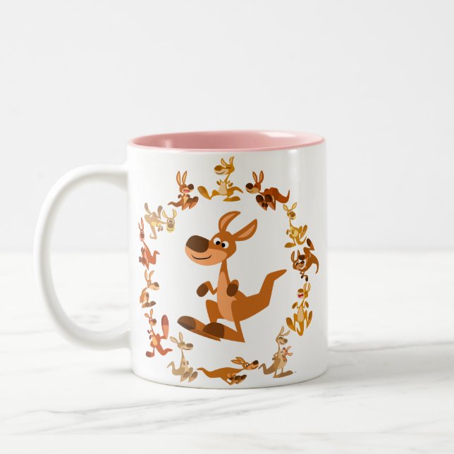 Taza linda de la mandala de KangaROOS del dibujo (Izquierda)