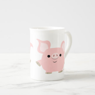 Taza linda de la porcelana de hueso del cerdo del