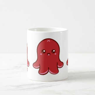 Taza linda de la salchicha del pulpo