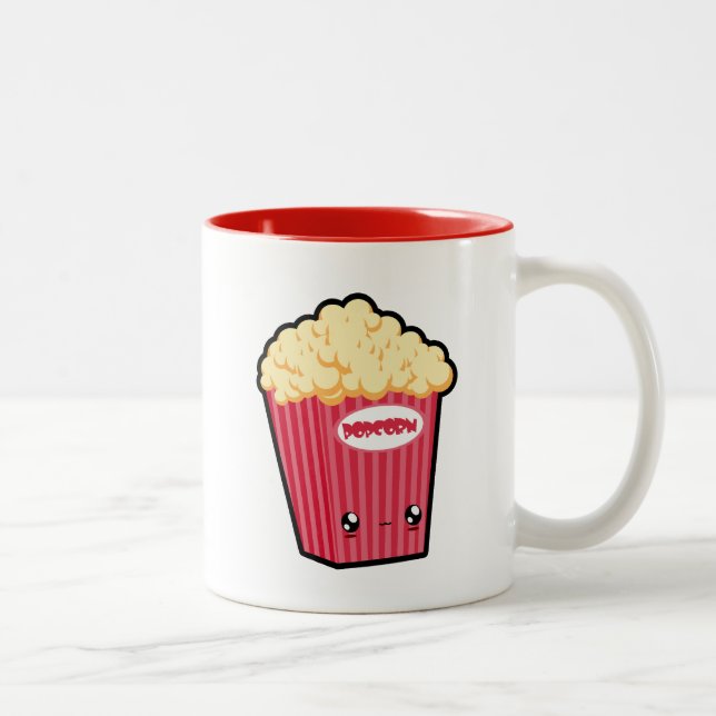 Taza linda de las palomitas de Kawaii (Derecha)