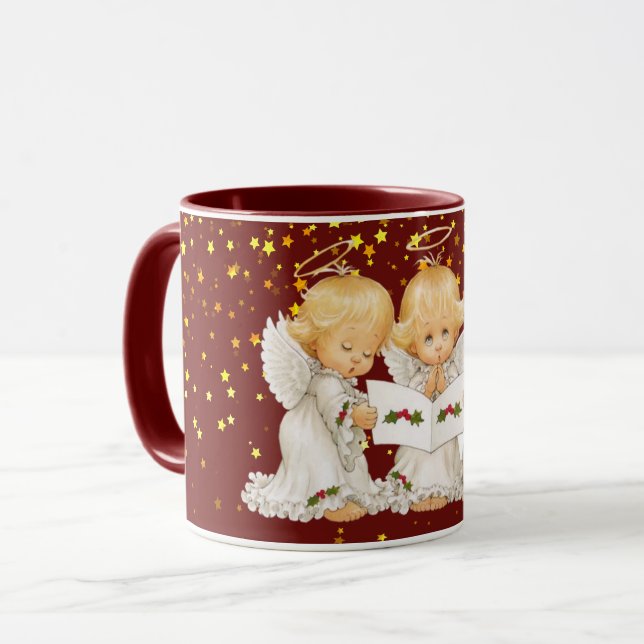 Taza linda de los ángeles de Caroling (Anverso izquierdo)