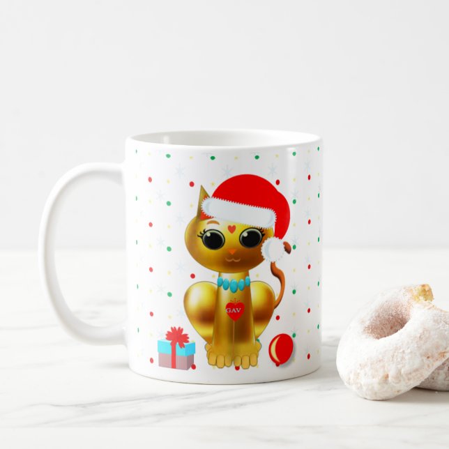taza linda de navidad (Con donut)