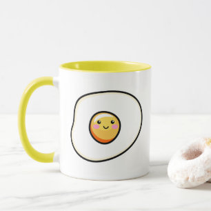 Taza linda del huevo de Kawaii