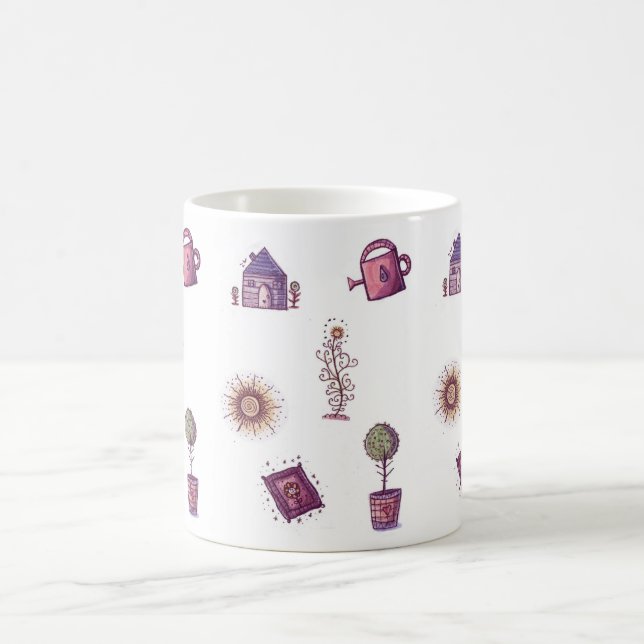 Taza linda del jardín (Centro)
