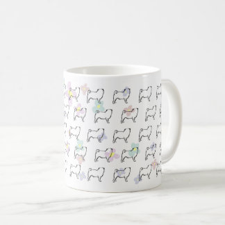 Taza linda del modelo del perro del barro amasado