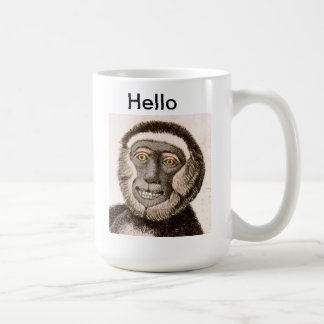 TAZA linda del mono - hola