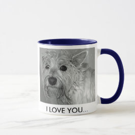 Taza linda del perro de Westie