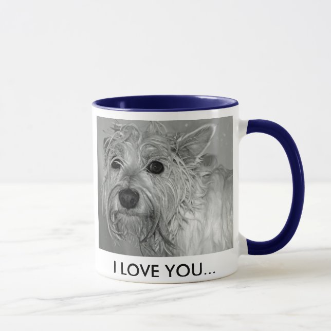Taza linda del perro de Westie (Derecha)