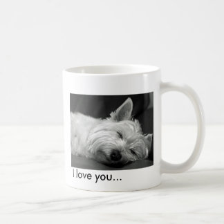 Taza linda del perro de Westie (montaña del oeste