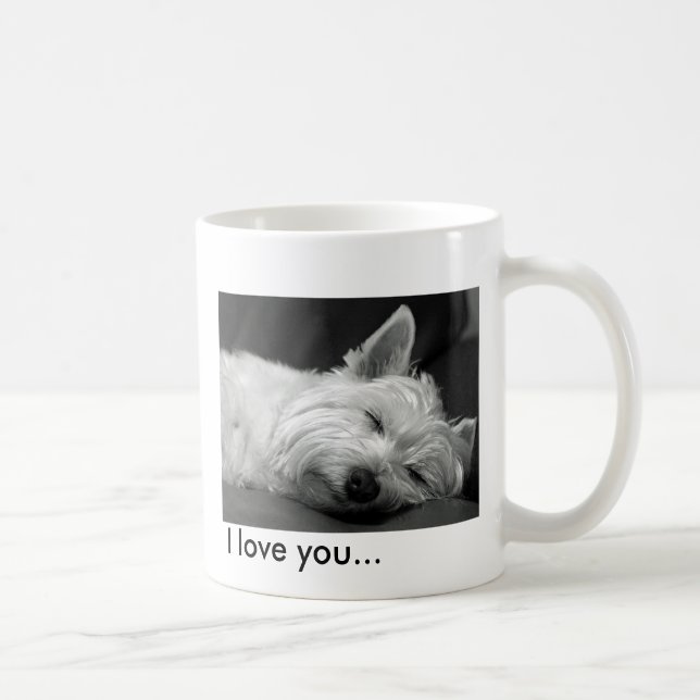 Taza linda del perro de Westie (montaña del oeste (Derecha)