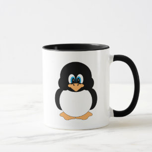 Taza linda del pingüino
