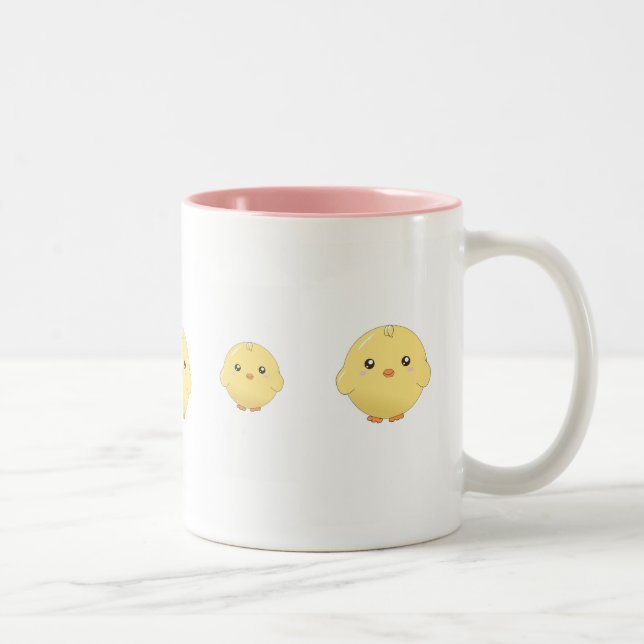 Taza linda del polluelo del amarillo del kawaii (Derecha)