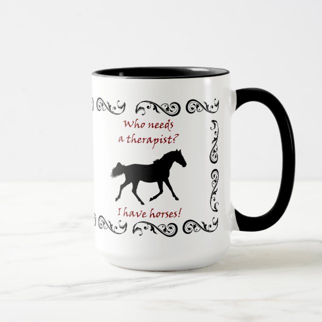 Taza linda del terapeuta del caballo (Derecha)