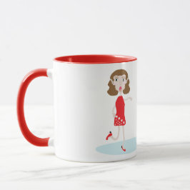 Taza linda mujer personalizado y mugre gata