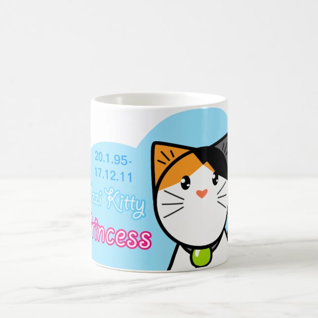 Taza linda "princesa del gato de Kawaii del gatito (Centro)