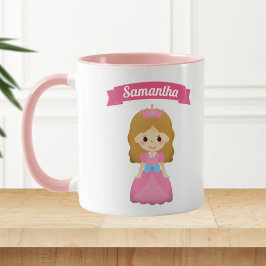 Taza Linda Princesita Rosa Niños
