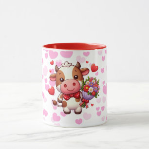 Taza Linda vaca del día de San Valentín