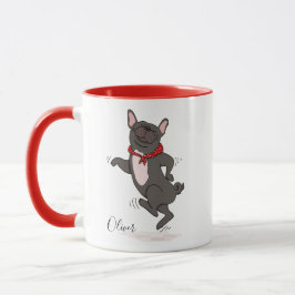 Taza linda y divertida del bulldog francés