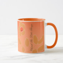 Taza Lindo acento floral pequeño