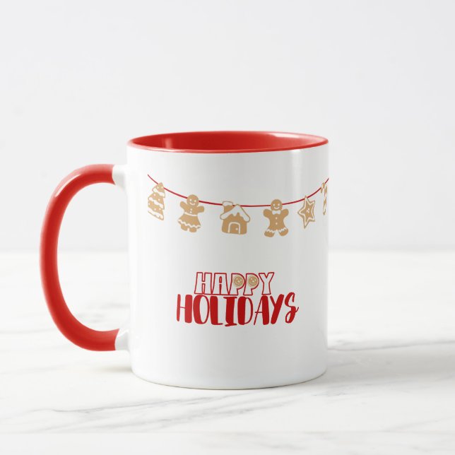 Taza lindo banquete de galletas de vacaciones regalo (Izquierda)