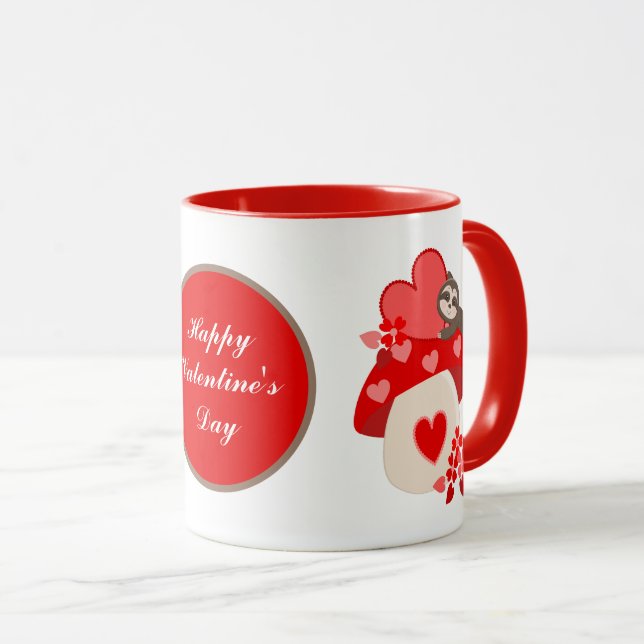 Taza lindo Feliz Día de San Valentín (Anverso derecho)