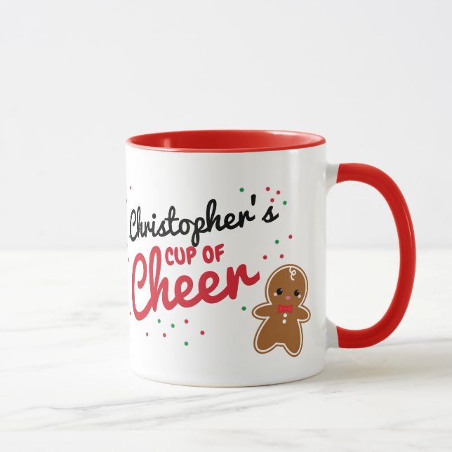 Taza lindo GINGERBREAD CHICO navidades personalizados m (Derecha)