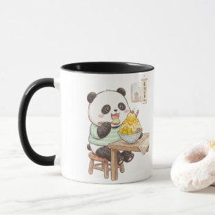 Taza Lindo Panda Comiendo Raspado de Mango Taiwanés Foo