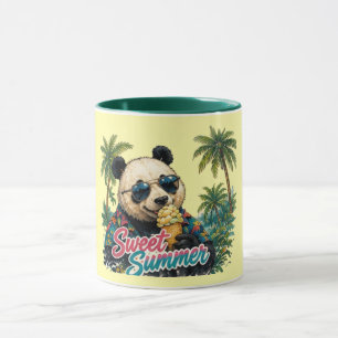 Taza Lindo Panda Dulce Verano Cita de Verano de Moda