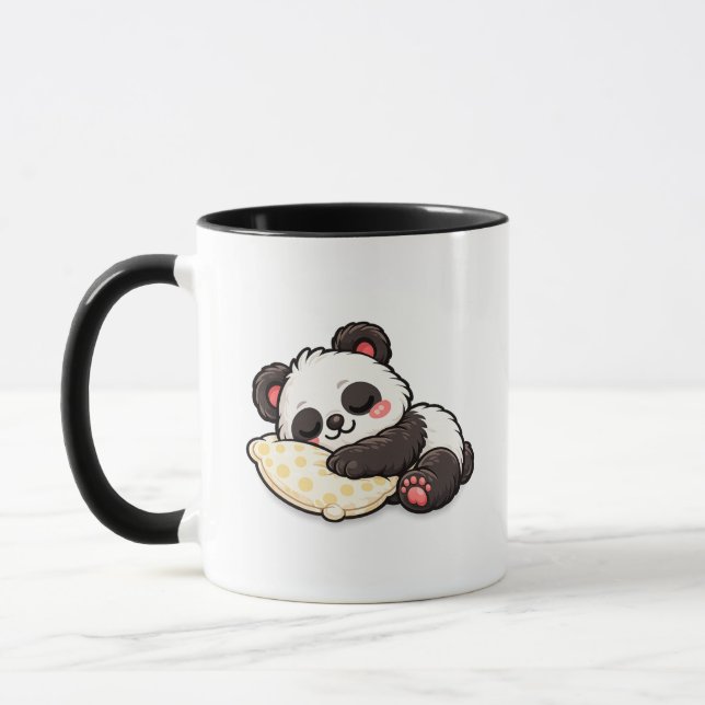 Taza Lindo Panda Durmiendo con Almohada (Izquierda)