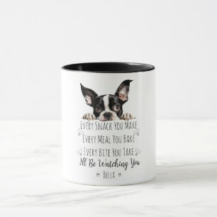 Taza Lindo perro Boston Terrier divertido personalizado