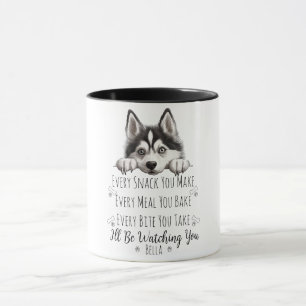 Taza Lindo perro Husky divertido personalizado