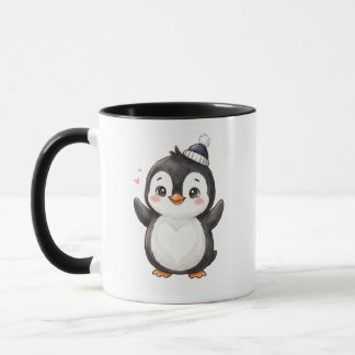 Taza Lindo Pingüino Kawaii "Relajándome con Mi Favorito