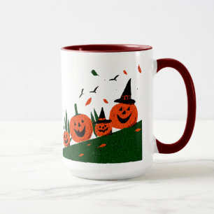 Taza Lindo sombrero de bruja de calabaza feliz de otoño