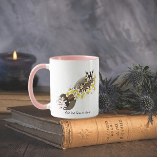Taza Lindo Sugar Glider Flores Tropicales de Plumeria A