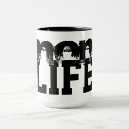 Taza lindo y divertido MOM LIFE |