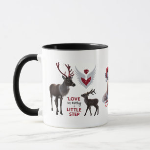 Taza Lindo y Elegante Reno "Amor en Cada Pequeño Paso